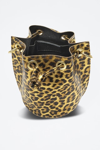 Mala bucket em couro - Bege e camel