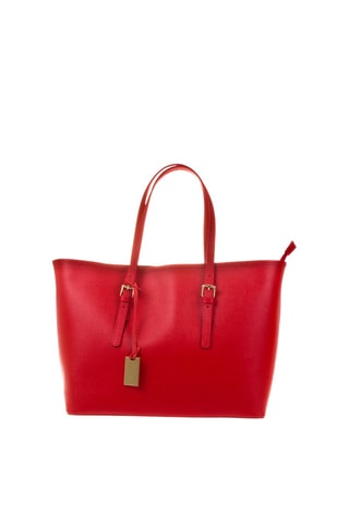 Mala shopper de couro Vermelho