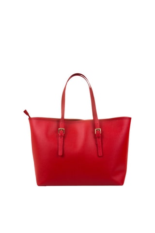 Mala shopper de couro Vermelho