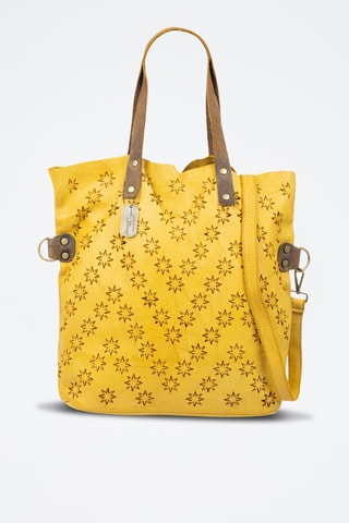 Mala shopper em couro napa - Amarelo