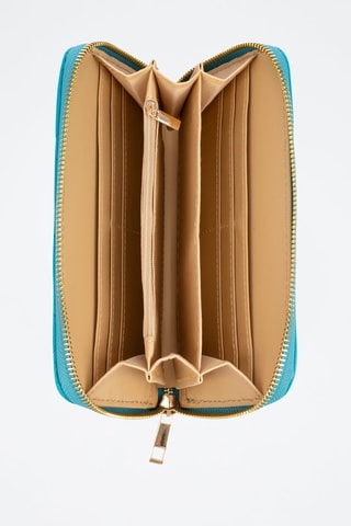 Carteira em couro Andali - Turquesa