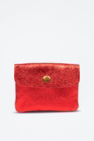Porta-moedas em couro Alpignano - Vermelho