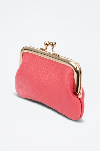 Porta-moedas em couro Auletta - Rosa