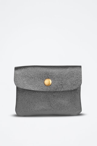 Porta-moedas em couro Alpignano - Cinzento-escuro