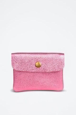 Porta-moedas de couro Alpignano - Rosa
