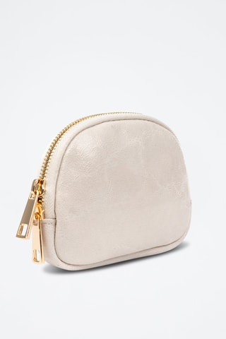 Porta-moedas de couro Baratili - Branco