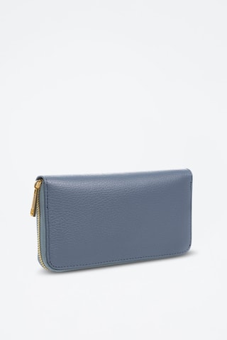 Carteira comprida em couro - Índigo