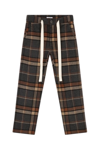 Pantalon droit Gypsy Check - Marron