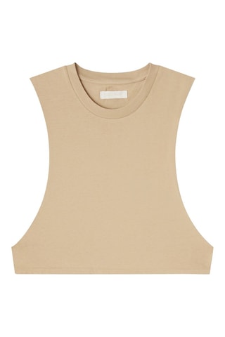 Crop-top Urban Cut Tank Camel