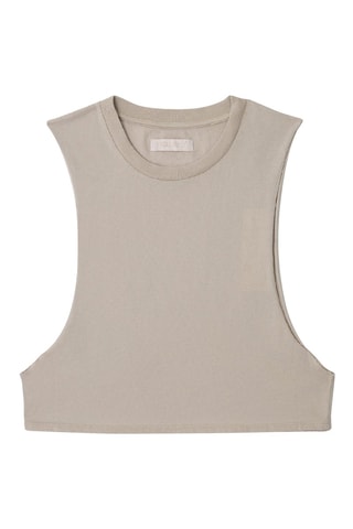 Crop-top Urban Cut Tank - Beige