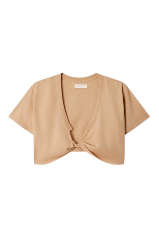 Crop-top Urban Node Crop Camel