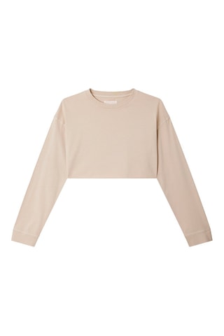 T-shirt court Urban Cropped Beige