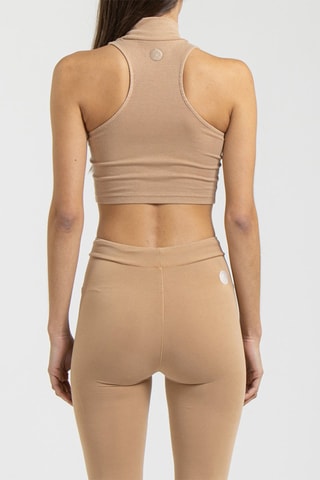 Crop-top côtelé Crop Funnel Camel
