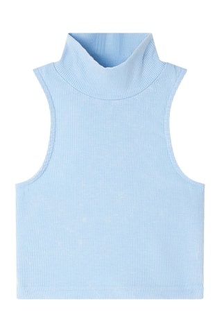 Crop-top côtelé Crop Funnel Ciel