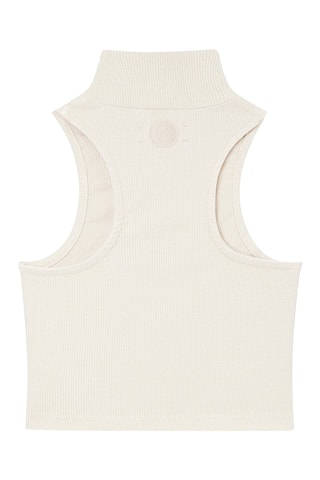 Crop-top côtelé Crop Funnel Blanc