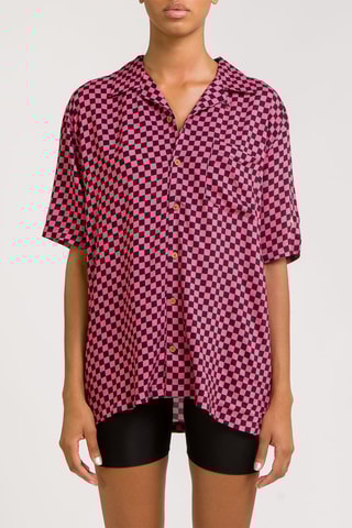 Chemisier Aloha Shirt - Rose et noir