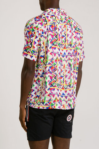 Chemise Aloha Shirt - Blanc et rose