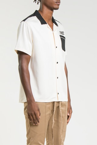 Chemise Bowling Shirt - Ecru et noir