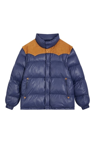 Doudoune en nubuck Puffer - Bleu marine