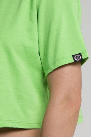 T-shirt court Crop Logo Vert fluo