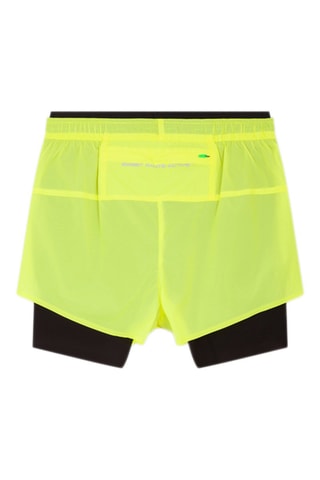 Short de running Timer - Jaune fluo