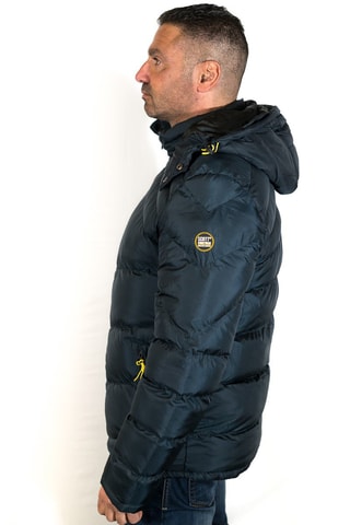 Gewatteerde Jas met Capuchon - Marineblauw