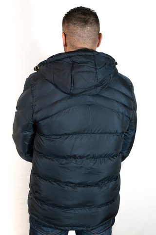 Gewatteerde Jas met Capuchon - Marineblauw