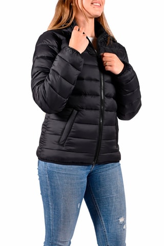 Gewatteerde Jas met Capuchon Louna Zwart