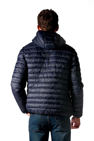 Gewatteerde Jas met Capuchon Luxus Marineblauw