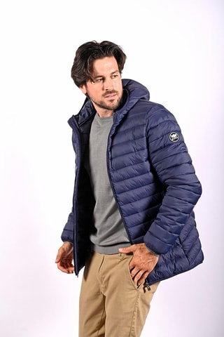 Gewatteerde Jas met Capuchon Garry Marineblauw