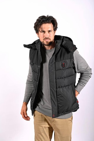 Gewatteerde Jas met Capuchon Avero Zwart