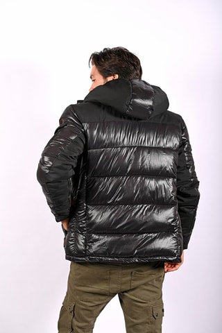 Gewatteerde Jas met Capuchon Tarmak Zwart