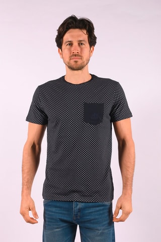 T-shirt Bombou Marineblauw en Wit