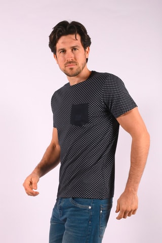 T-shirt Bombou Marineblauw en Wit