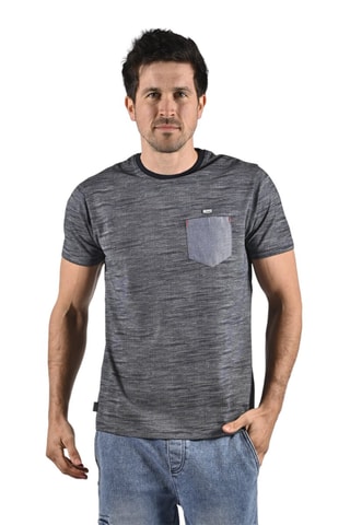 T-shirt Option - Marineblauw en Wit