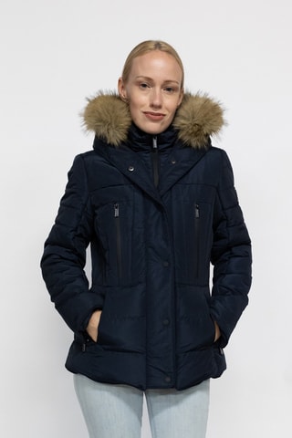 Gewatteerde Jas met Capuchon Bella - Marineblauw