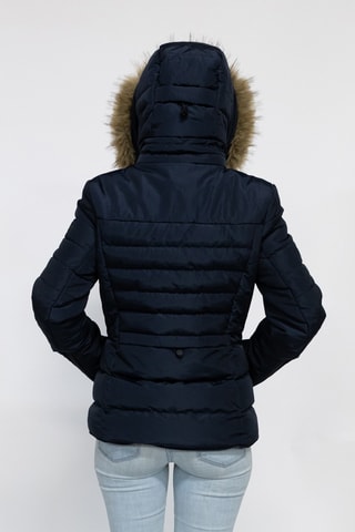 Gewatteerde Jas met Capuchon Bella - Marineblauw