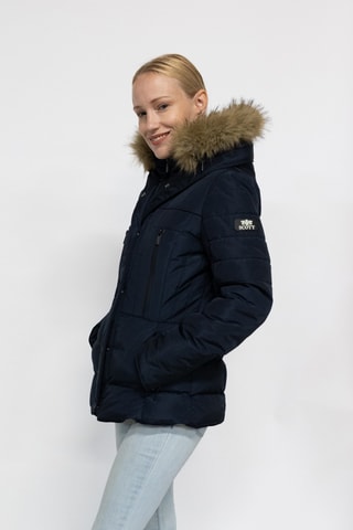 Gewatteerde Jas met Capuchon Bella - Marineblauw