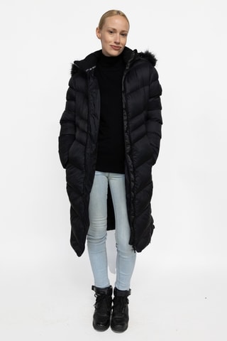 Gewatteerde Jas met Capuchon Dorina - Zwart