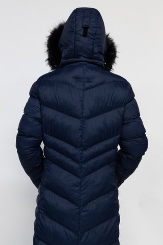 Gewatteerde Jas met Capuchon Dorina - Marineblauw