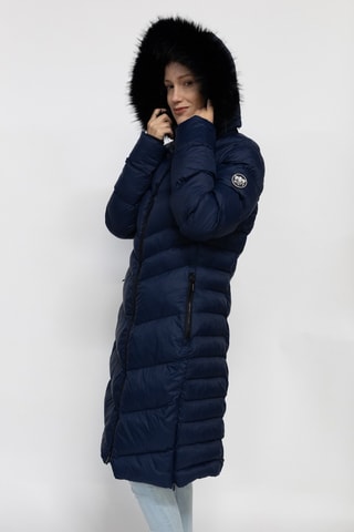 Gewatteerde Jas met Capuchon Dorina - Marineblauw