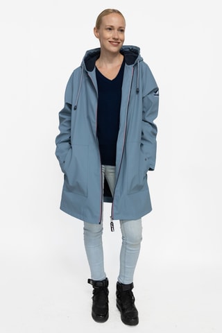 Waterdichte Parka met Capuchon Raina - Blauw