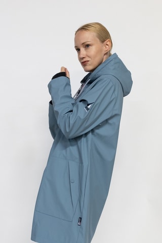 Waterdichte Parka met Capuchon Raina - Blauw