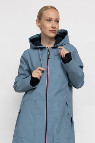 Waterdichte Parka met Capuchon Raina - Blauw