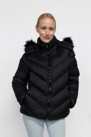 Gewatteerde Jas met Capuchon Sofia - Zwart