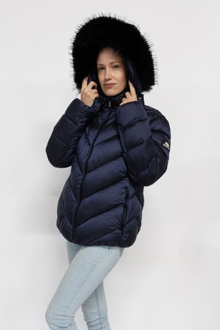 Gewatteerde Jas met Capuchon Sofia - Marineblauw