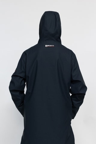 Waterdichte Parka met Capuchon Raina - Marineblauw