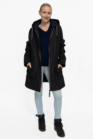Waterdichte Parka met Capuchon Raina - Zwart