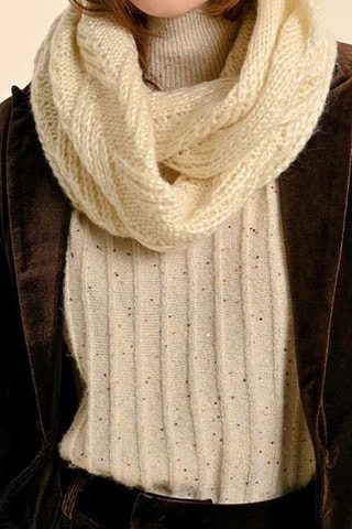 Bonnet et écharpe - Blanc cassé - Molly Bracken