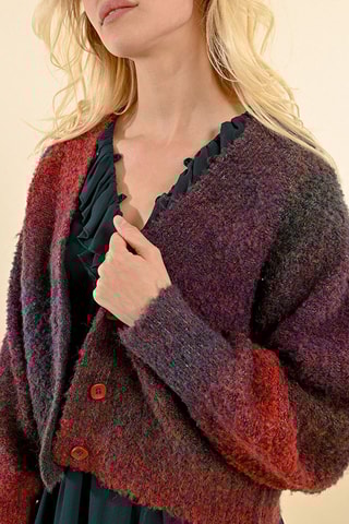 Gilet tie and dye - Bordeaux et violet - Molly Bracken